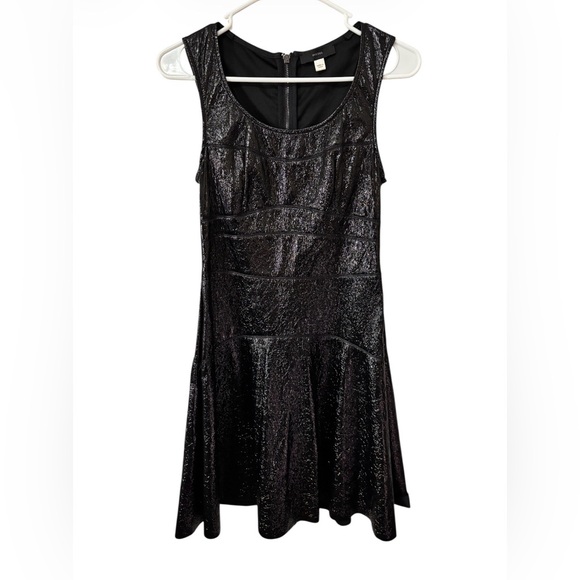 Vintage Diesel Y2K Faux Patent Leather Mini Dress Sleeveless Fit & Flare Sz S - Picture 3 of 6